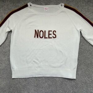 Florida State Seminoles FSU Womens Pink Pineapple Campus Sweater Size L